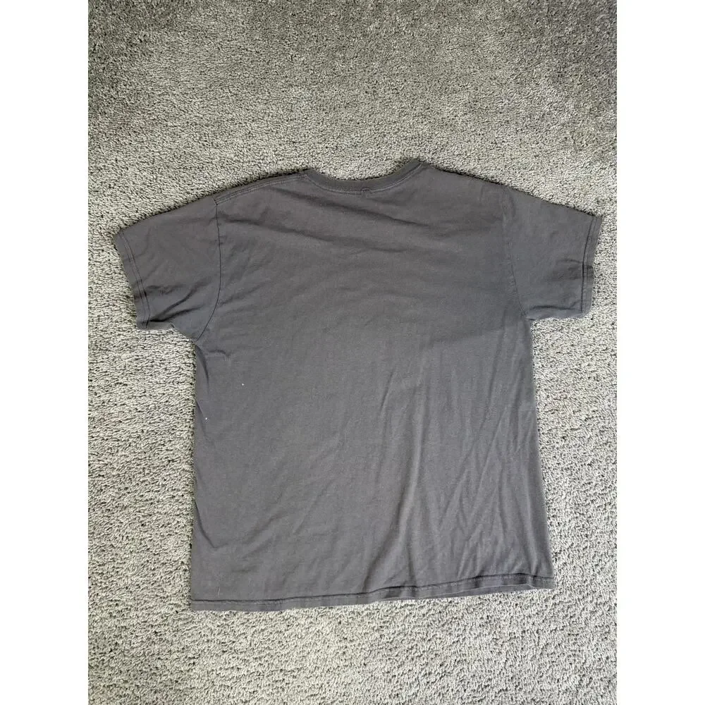 Nirvana Shirt Mens L Gray Smiley Face Graphic Crew Neck Cotton Band Logo Tee